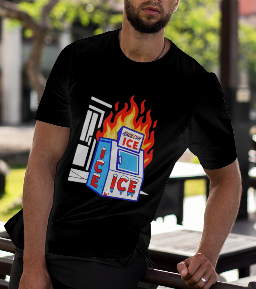 Abolish ICE Fiery Vending Machine Protest Activism T-Shirt