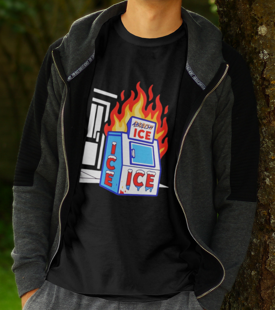 Abolish ICE Fiery Vending Machine Protest Activism T-Shirt