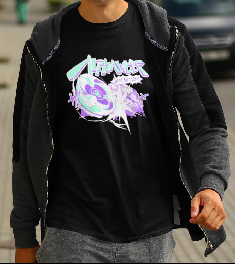 Alpha Wolf Left Rip USA Beyblade Anime Burst T-Shirt