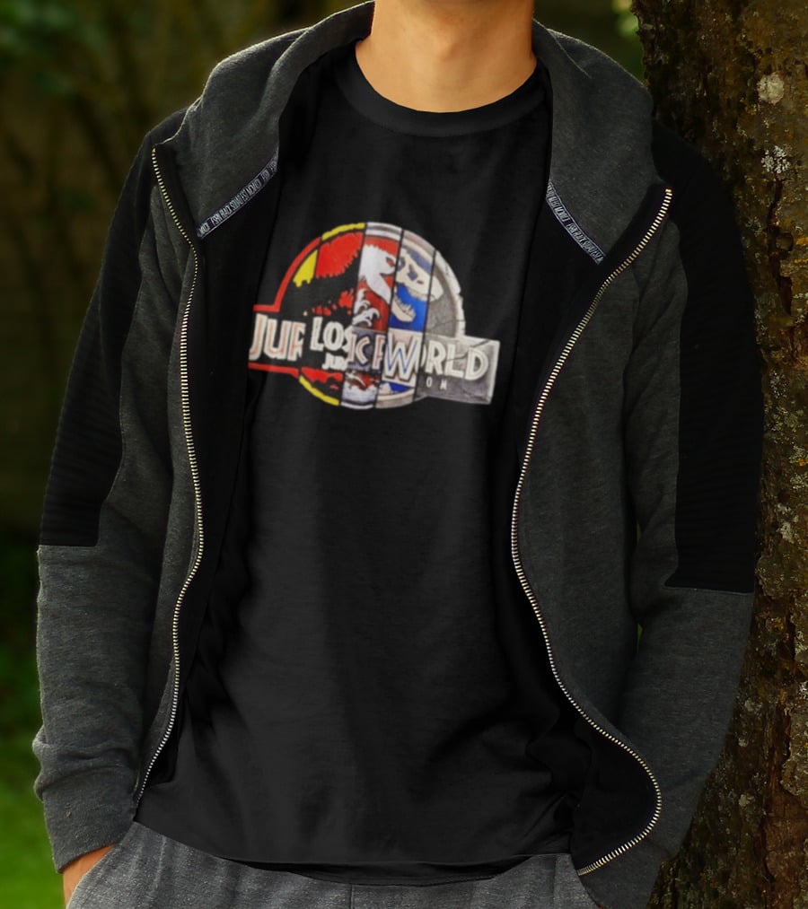 Jurassic Park Lost World Jurassic World Dinosaur Collage T-Shirt