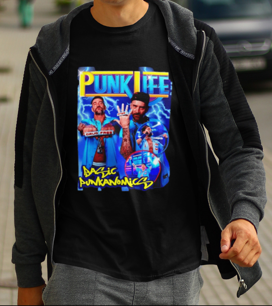 Punk Life Basic Punkanomics Drug Free CM Punk T-Shirt