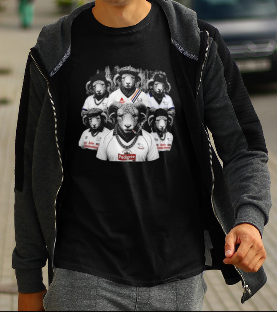 Derby County FC Gangster Rams Pedigree Auto Windscreens T-Shirt