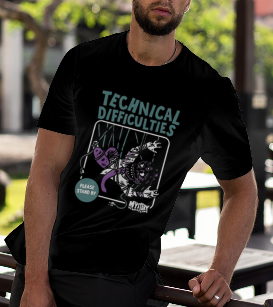Technical Difficulties Mystery Wrestling Shop Villain Embrace Studio 54 T-Shirt