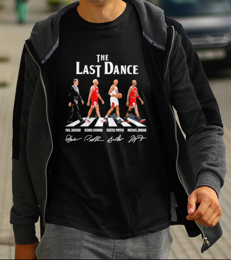 The Last Dance Phil Jackson Dennis Rodman Scottie Pippen Michael Jordan Chicago Bulls T-Shirt