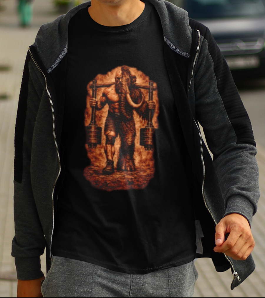 Donovan Cecil Mammoth Powerlifting Strongman T-Shirt