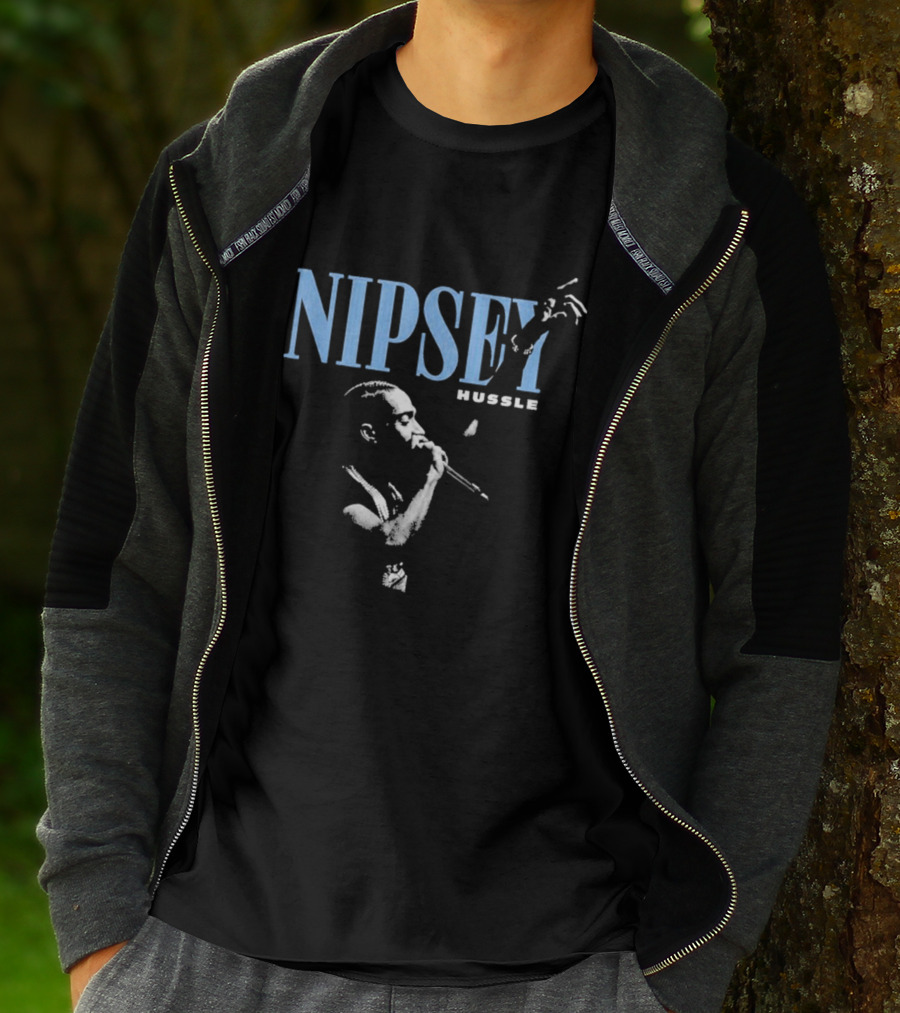 Nipsey Hussle Prolific Blue Microphone T-Shirt