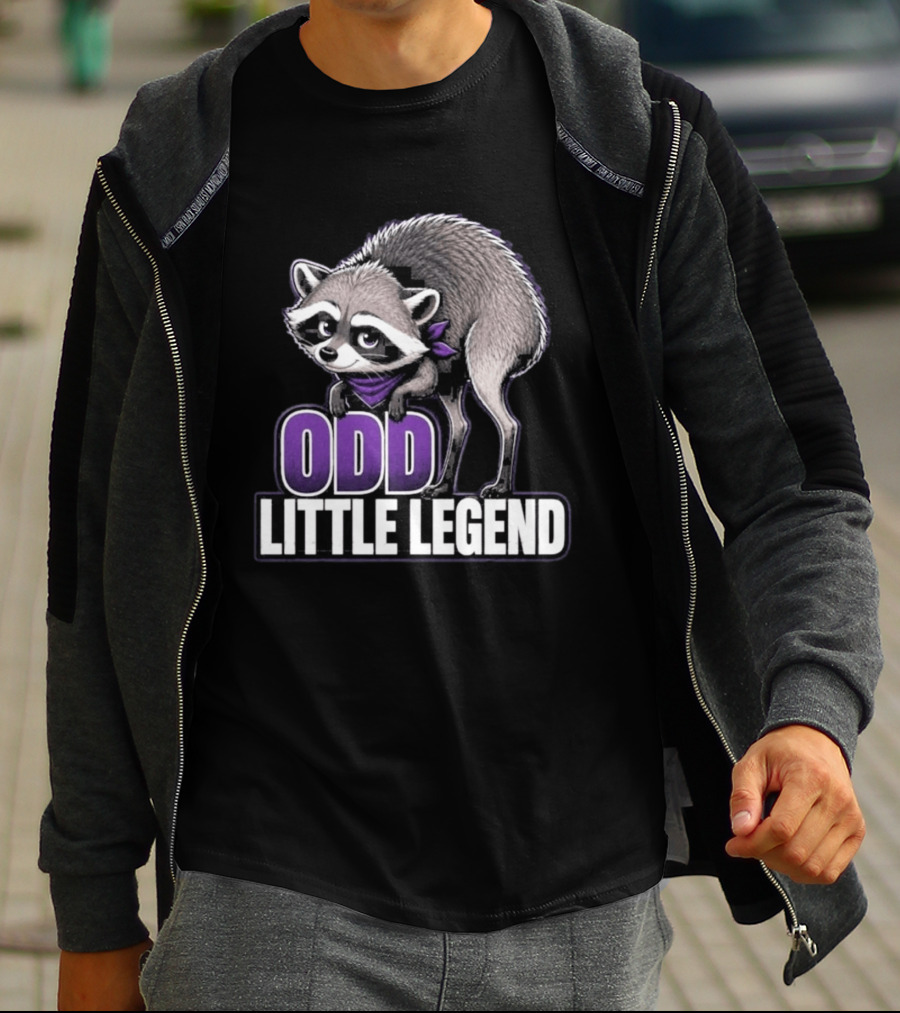 Odd Little Legend Jimothy Raccoon Purple Bandana T-Shirt