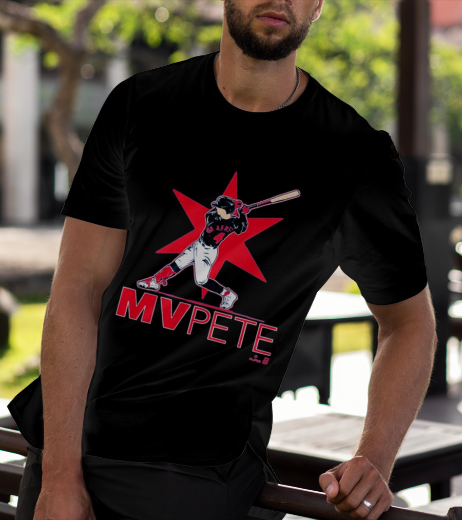 MVPete Baseball Player 4 AFMS Red Star T-Shirt
