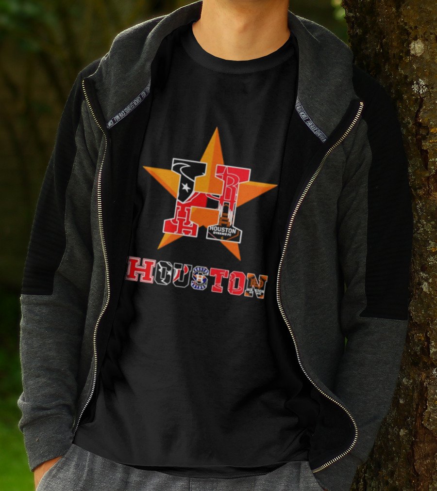 Houston Astros Texans Rockets Dynamo FC Star T-Shirt