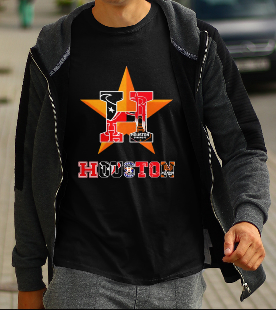 Houston Astros Texans Rockets Dynamo FC Star T-Shirt