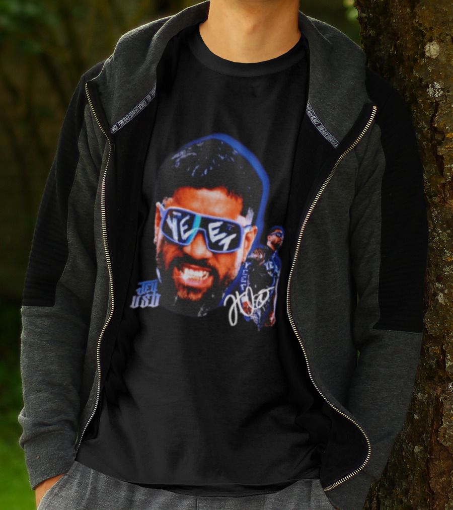 Jey Uso Yeet WWE Wrestling Bloodline Autograph Sunglasses T-Shirt