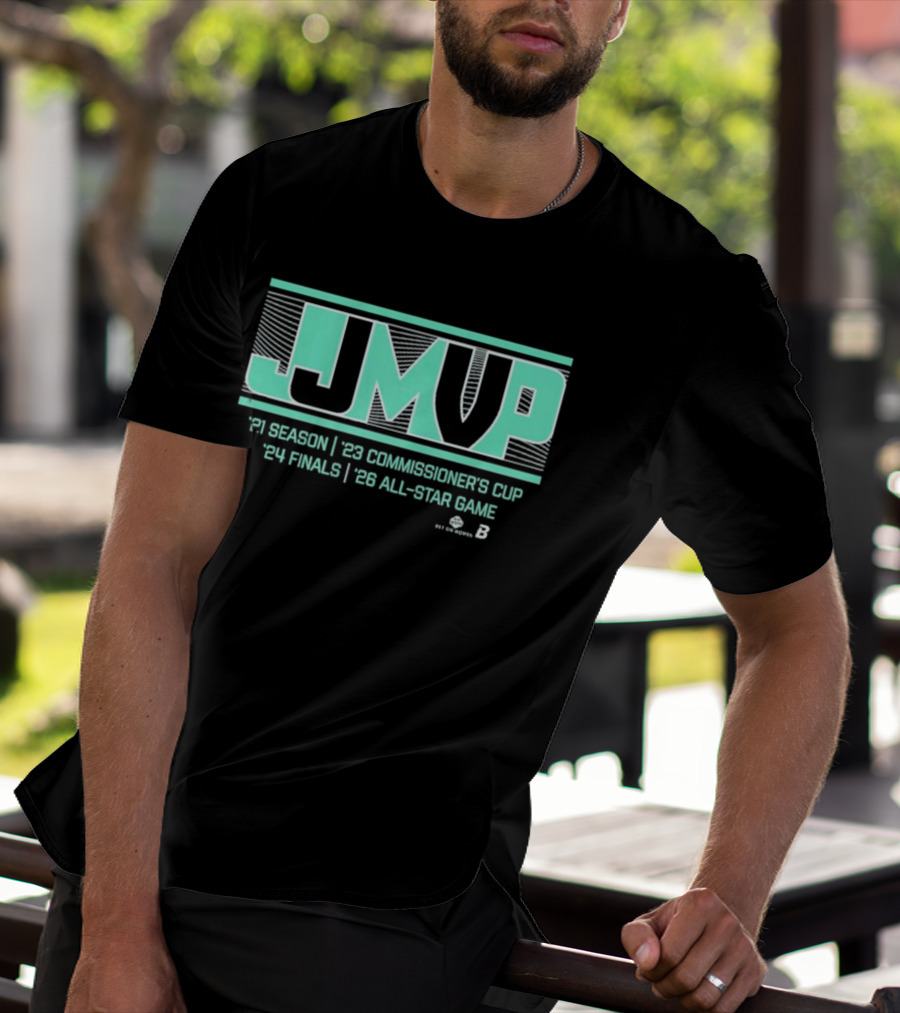 JJ MVP Jonquel Jones 2021 Season 2022 Commissioner's Cup 2021 Finals 2023 All Star Game T-Shirt
