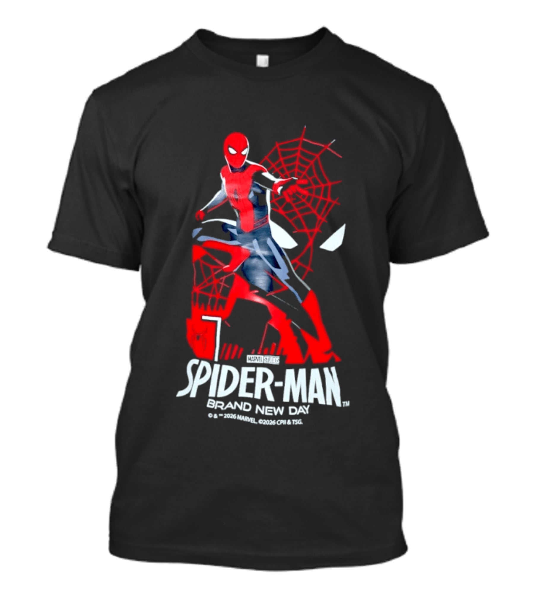 Spider Man Brand New Day 2026 Marvel Stylized Superhero T-Shirt