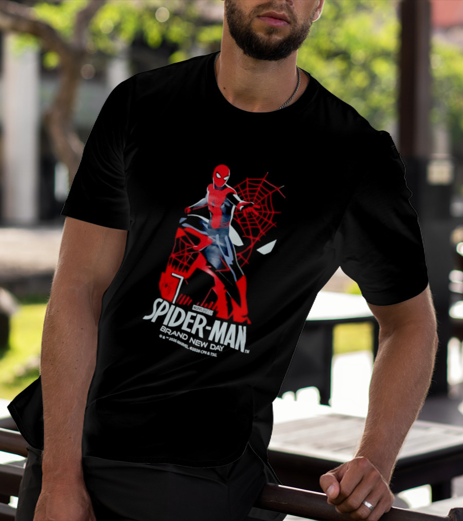 Spider Man Brand New Day 2026 Marvel Stylized Superhero T-Shirt