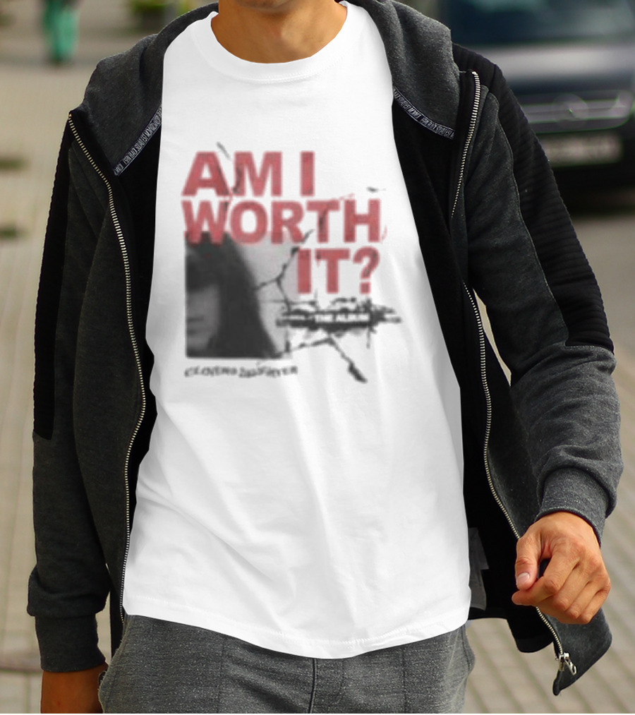 Clover's Daughter Am I Worth It Black And White T-Shirt