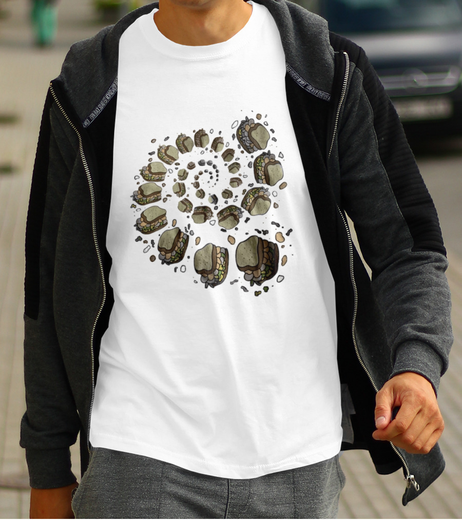 Turkey And The Wolf Fried Bologna Sandwiches Spiral T-Shirt