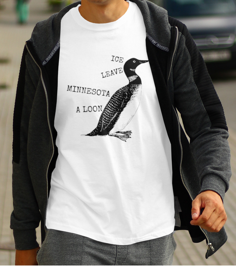 Ice Leave Minnesota A Loon T-Shirt