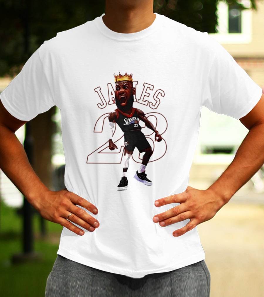 LeBron James Philadelphia Sixers 23 King Basketball Legend T-Shirt