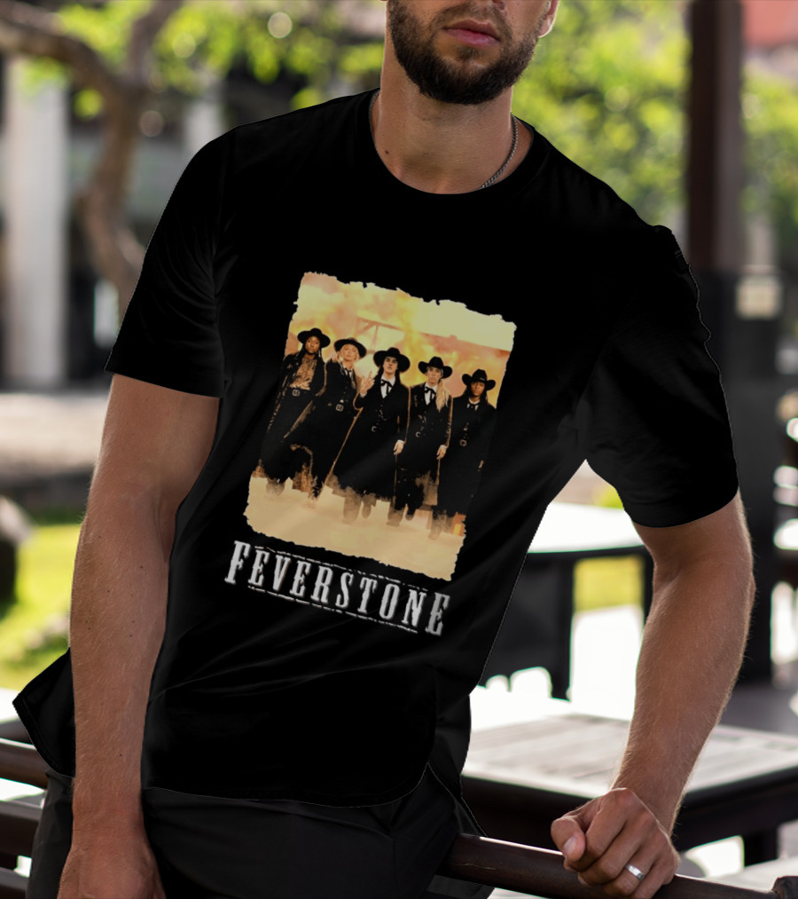 Feverstone Western Style Group In Cowboy Hats T-Shirt