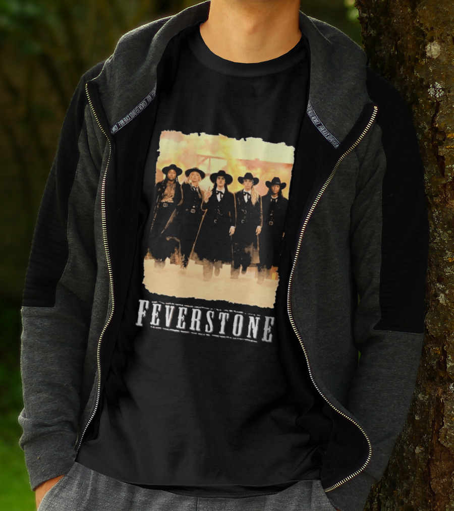 Feverstone Western Style Group In Cowboy Hats T-Shirt