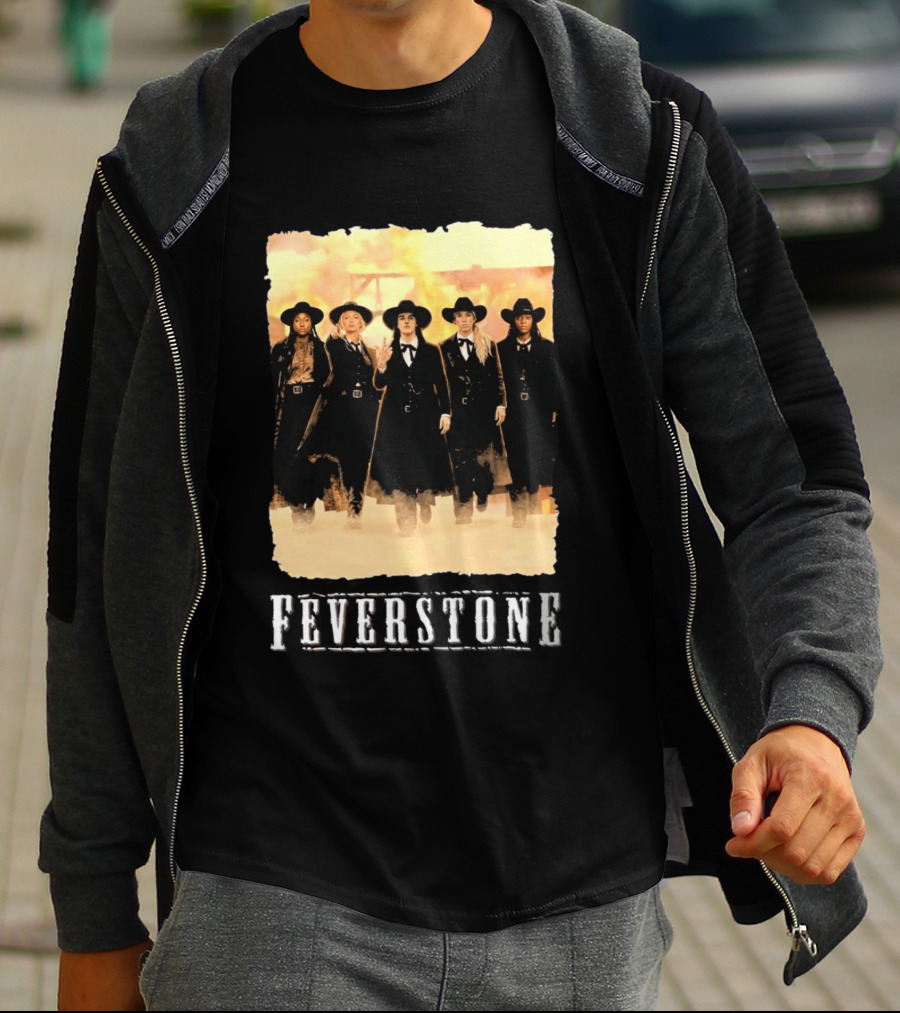 Feverstone Western Style Group In Cowboy Hats T-Shirt