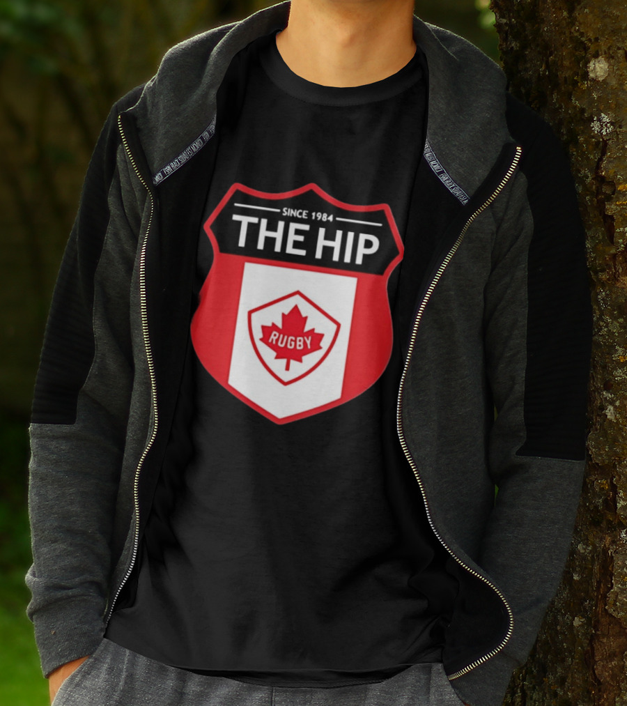 Canada Rugby The Hip Since 1984 Shield Maple Leaf Rugby T-Shirt