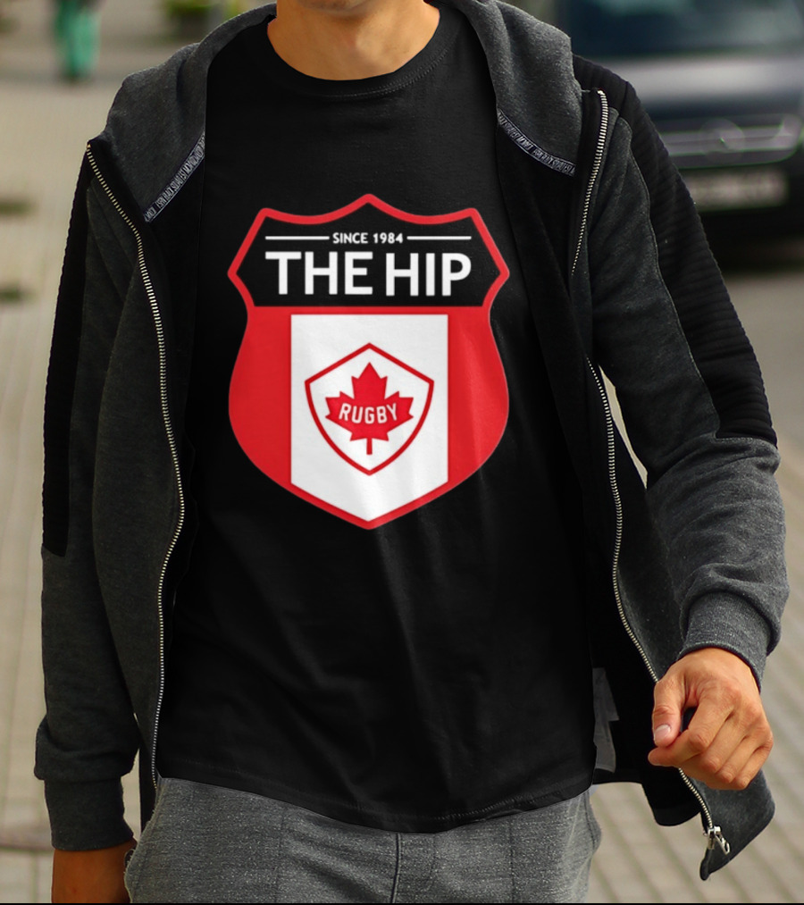 Canada Rugby The Hip Since 1984 Shield Maple Leaf Rugby T-Shirt
