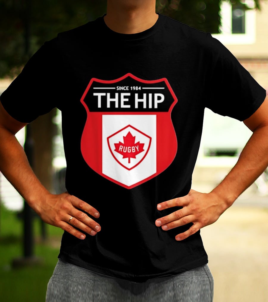 Canada Rugby The Hip Since 1984 Shield Maple Leaf Rugby T-Shirt