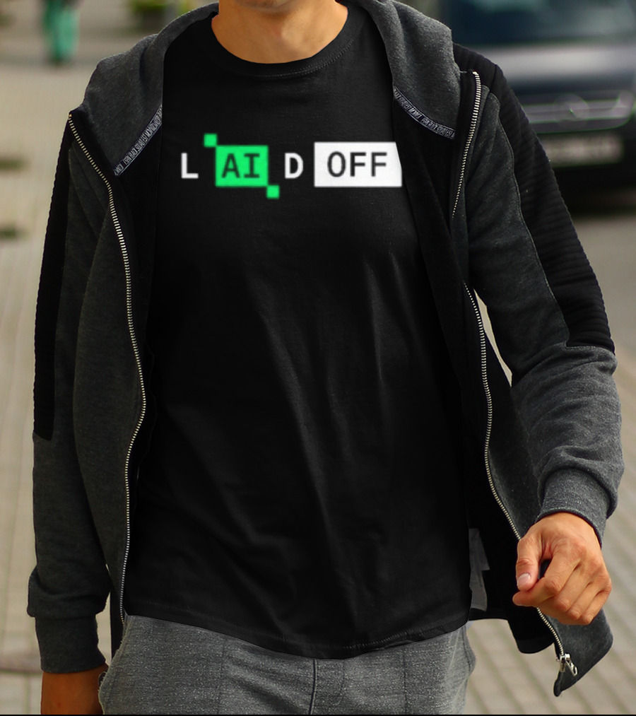 Laid Off AI Artificial Intelligence Tech Layoffs Green Circuit T-Shirt
