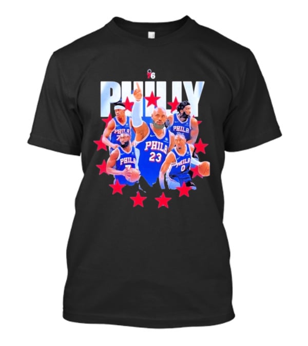 Philly LeBron James Philadelphia 76ers Basketball Mix 23 Stars T-Shirt