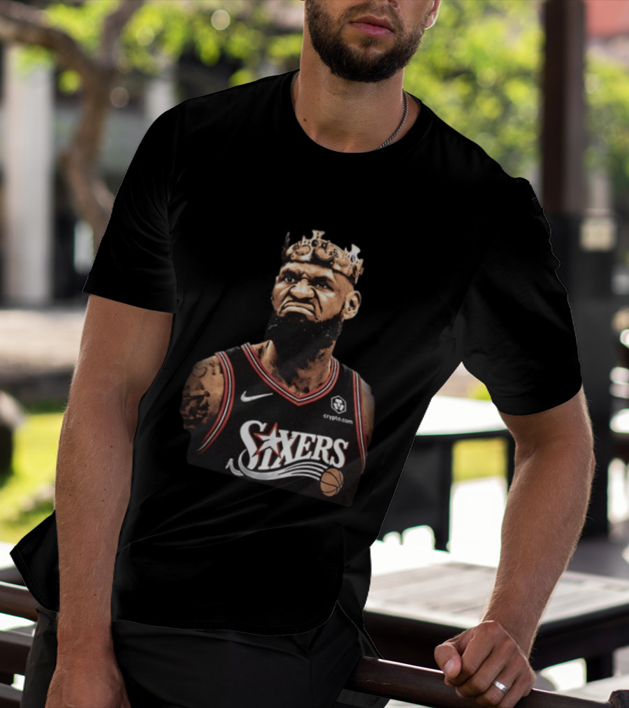 LeBron James Philadelphia 76ers Sixers King James Basketball Nike Crypto.com T-Shirt