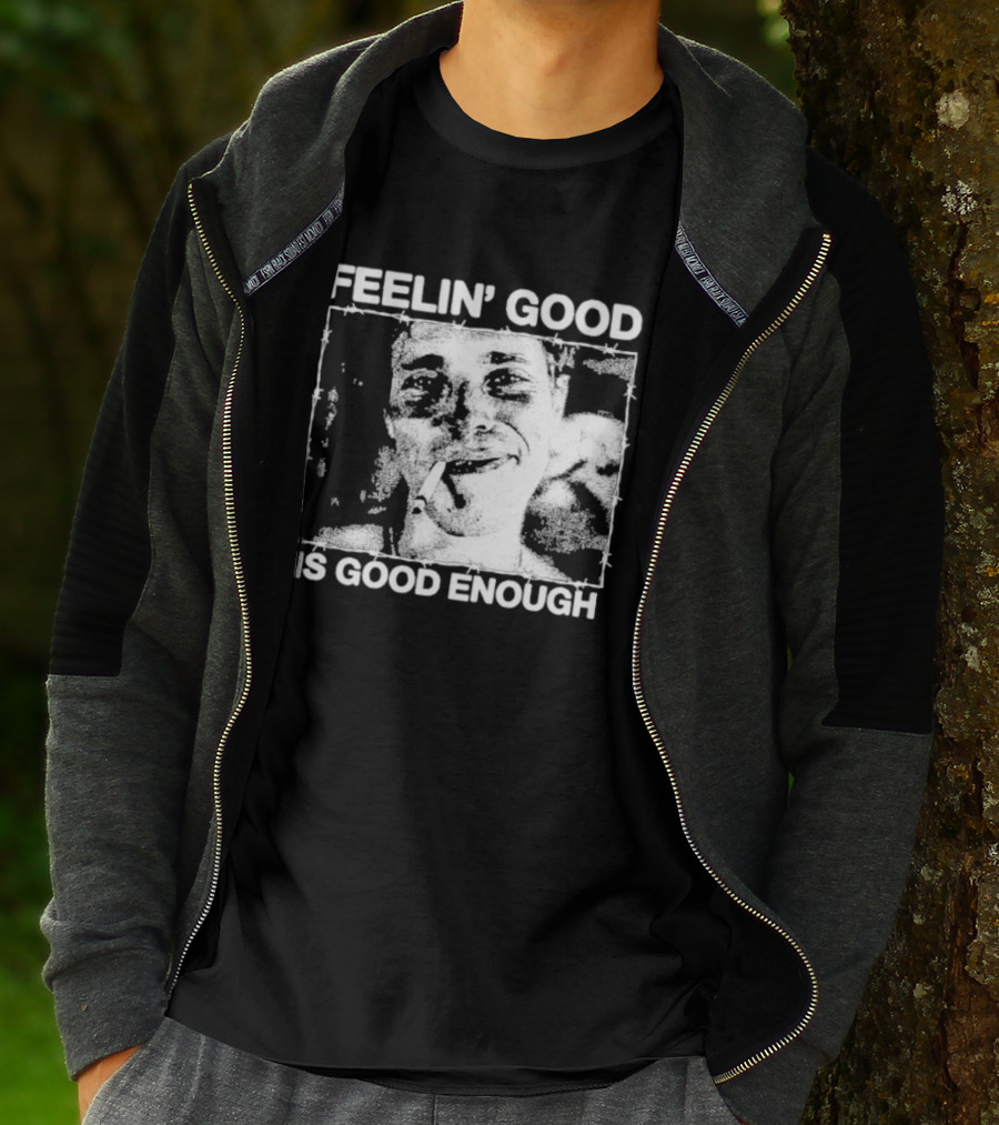 Feelin' Good Is Good Enough Smoking Cigarette Retro Vibe T-Shirt