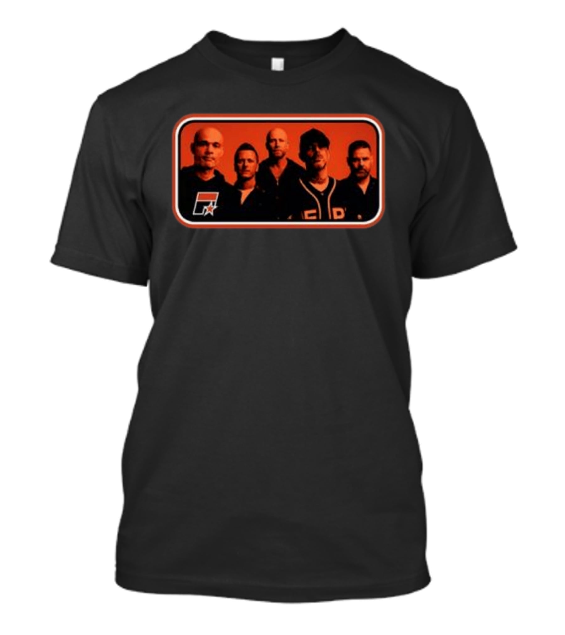 Five Store Stripe Photo 2026 Black F Symbol And Star Band T-Shirt