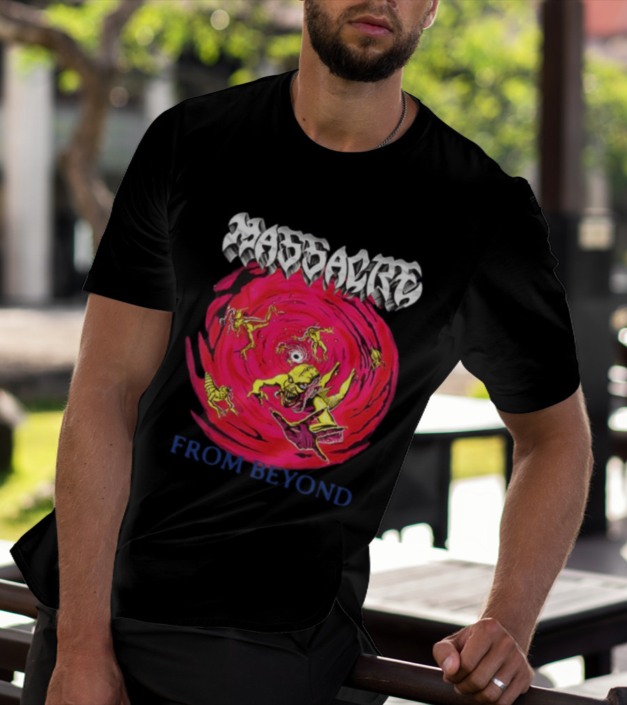Massacre From Beyond 1991 Two Sided Horror Imagery Team T-Shirt
