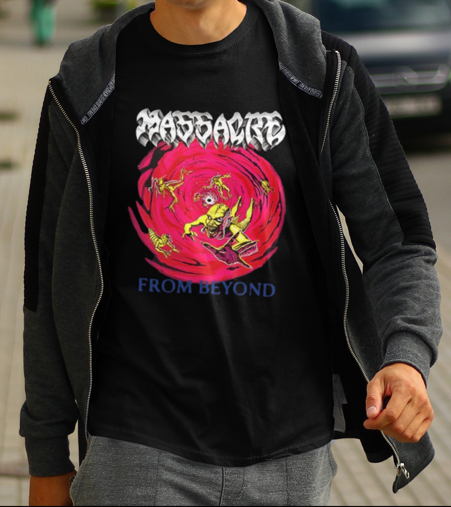 Massacre From Beyond 1991 Two Sided Horror Imagery Team T-Shirt