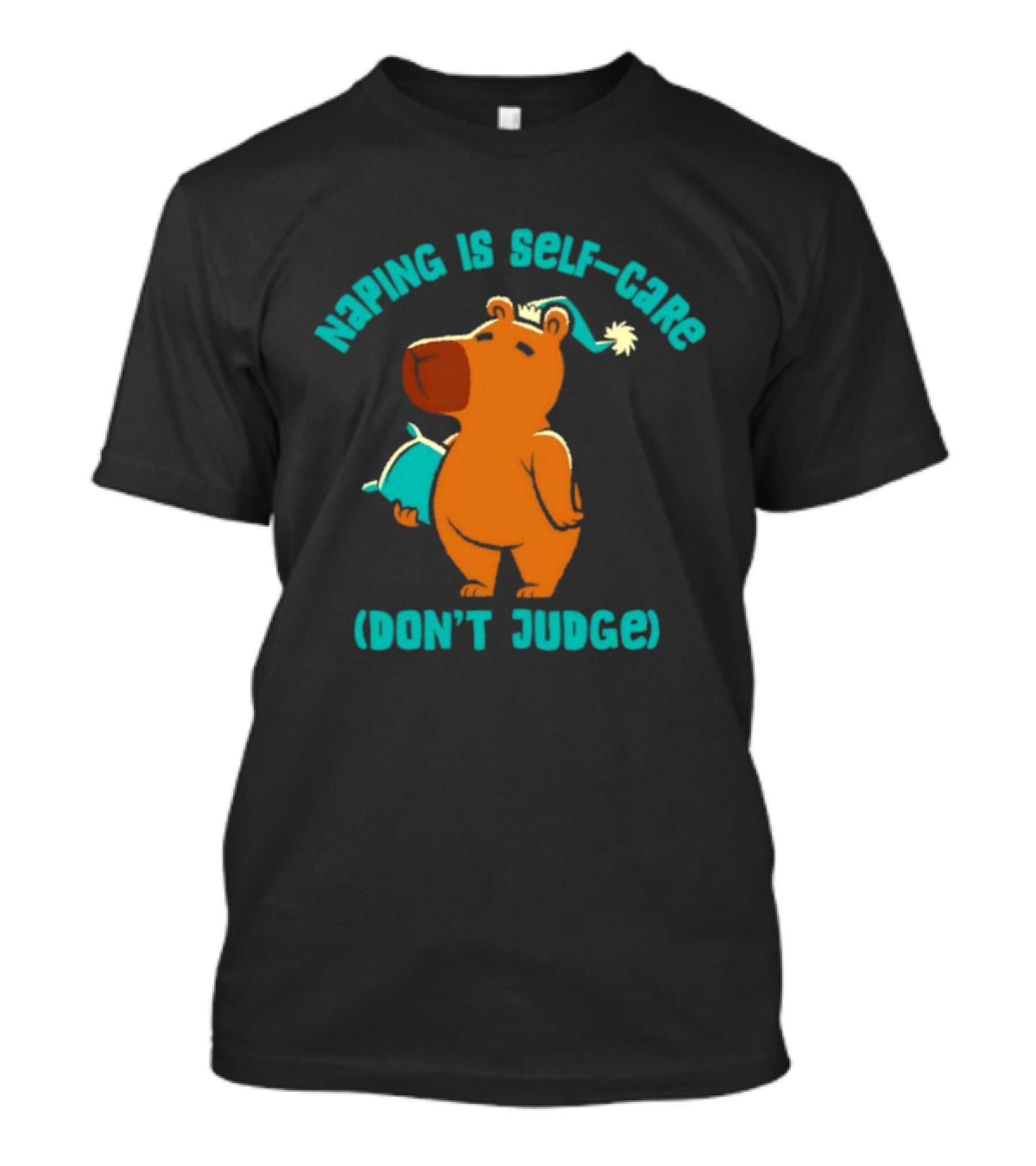 Napping Is Self Care Capybara Don't Judge T-Shirt