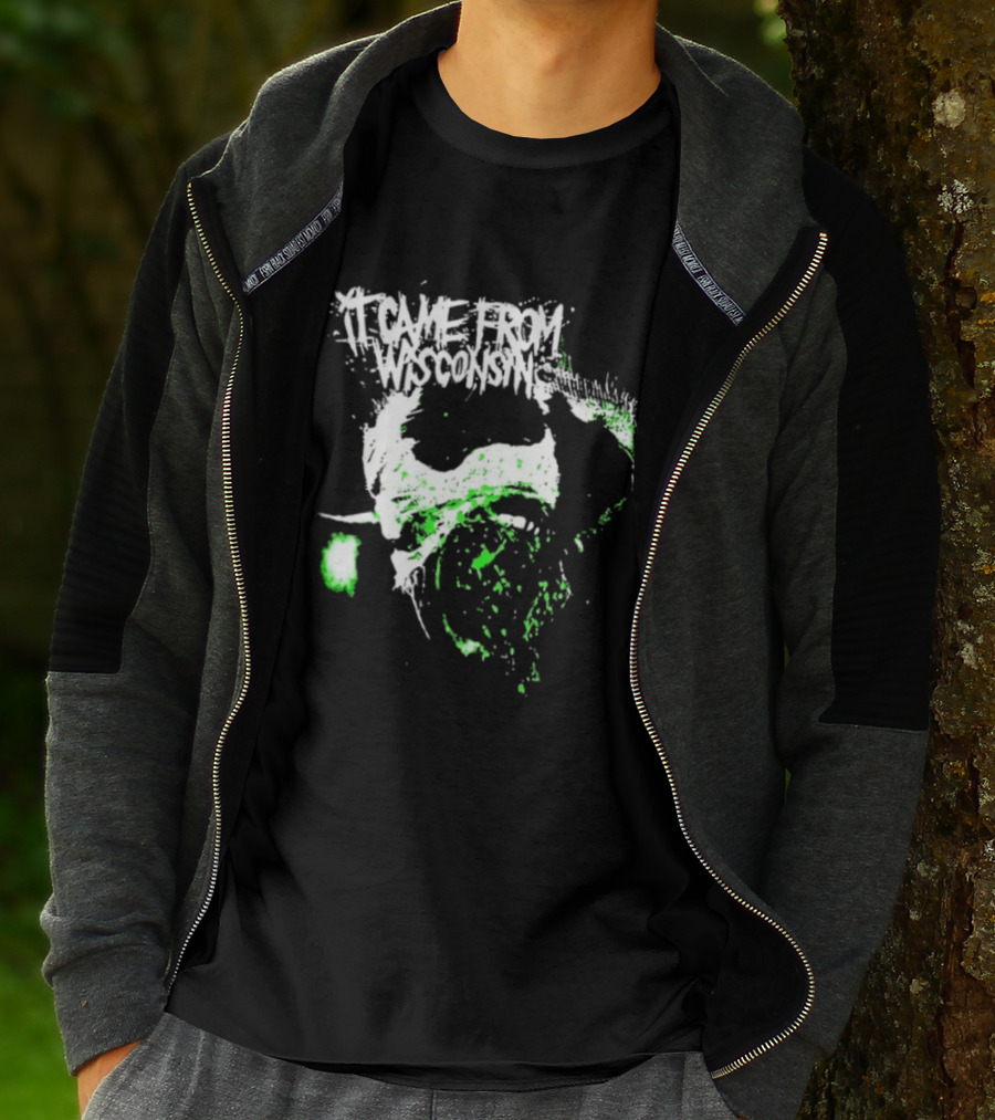 Necromorph It Came From Wisconsin Blast Beat Their Holes Two Sided Horror T-Shirt