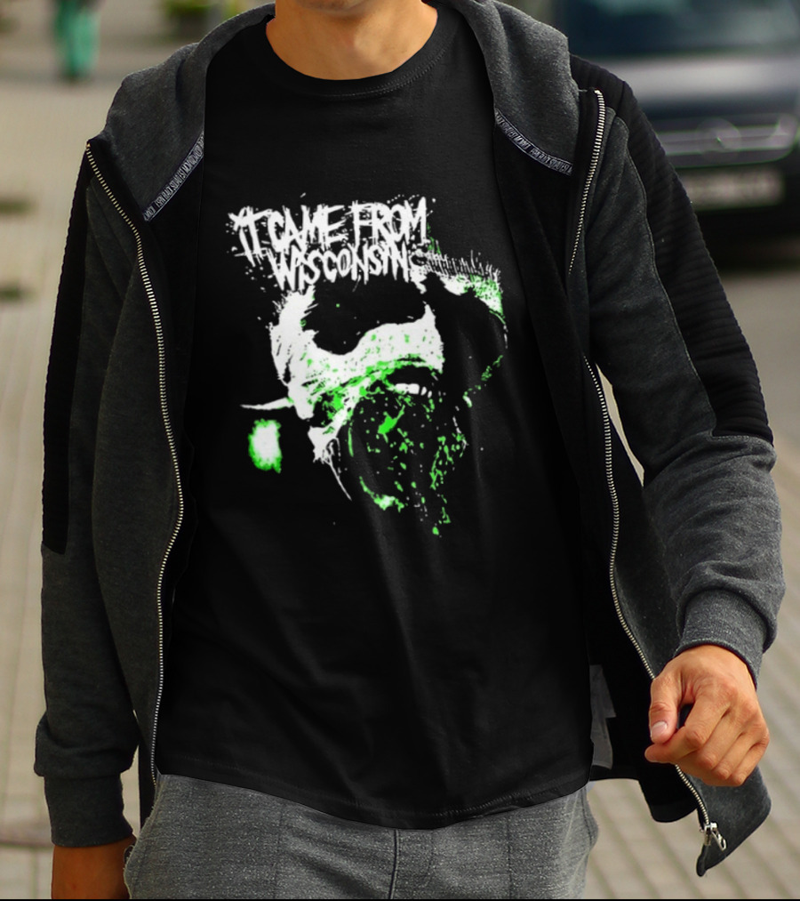 Necromorph It Came From Wisconsin Blast Beat Their Holes Two Sided Horror T-Shirt