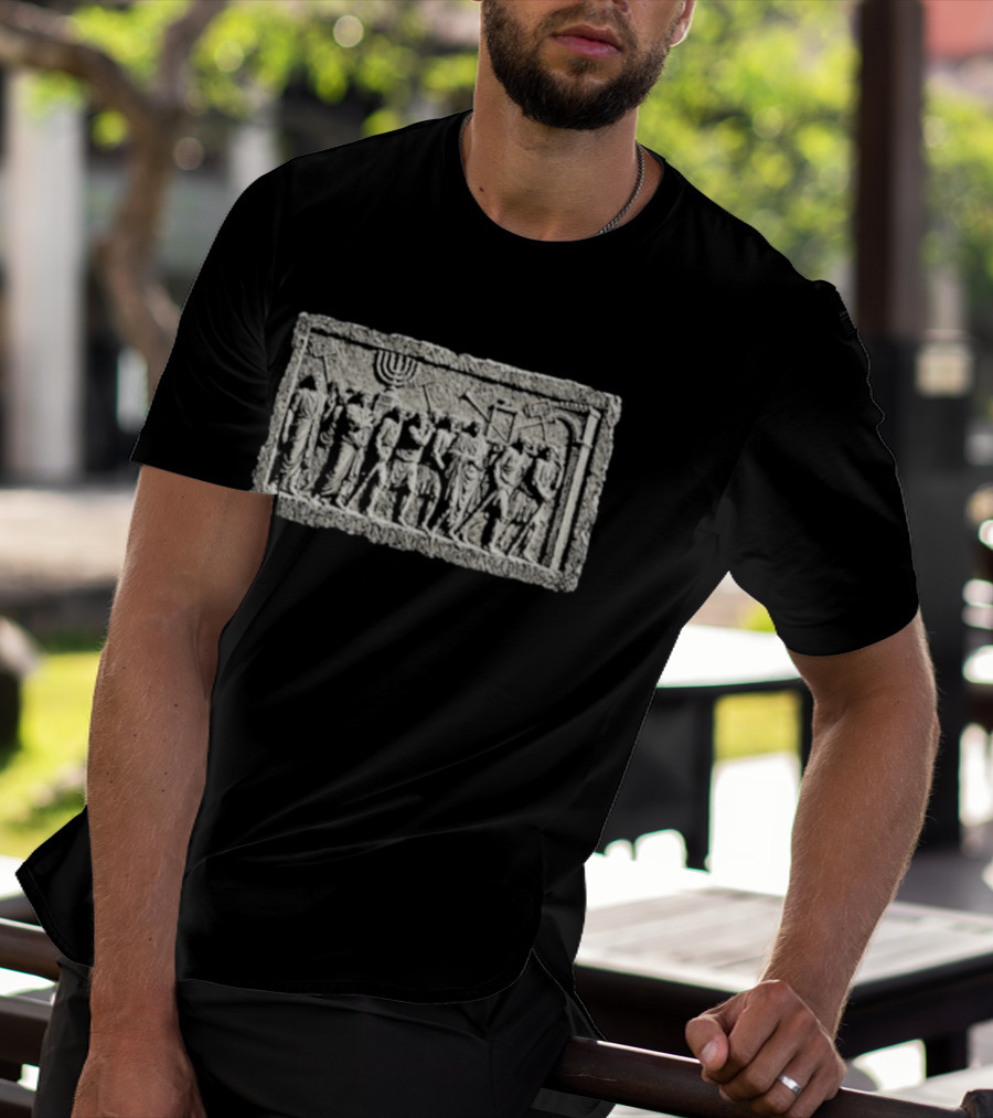 Nick Fuentes Arch Of Titus Menorah Relief Roman Soldiers T-Shirt