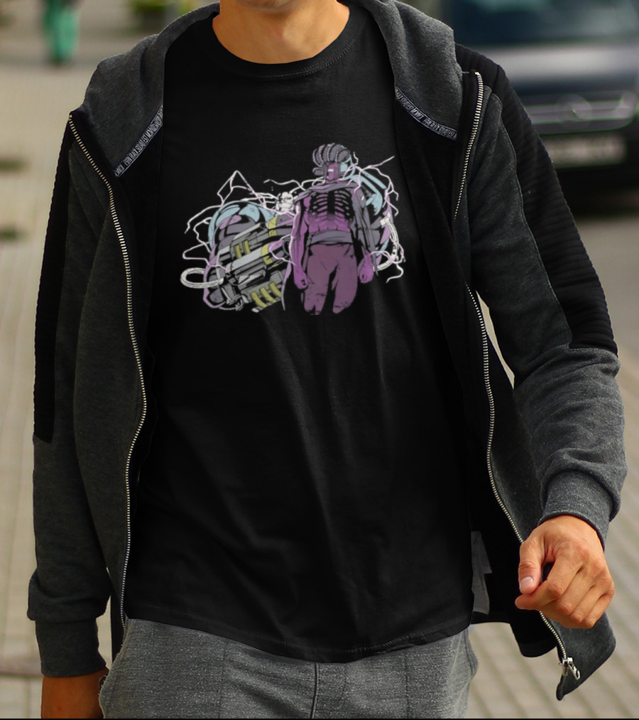 RIP Magnus Winged Figure With Pastel Skeleton Highlights T-Shirt