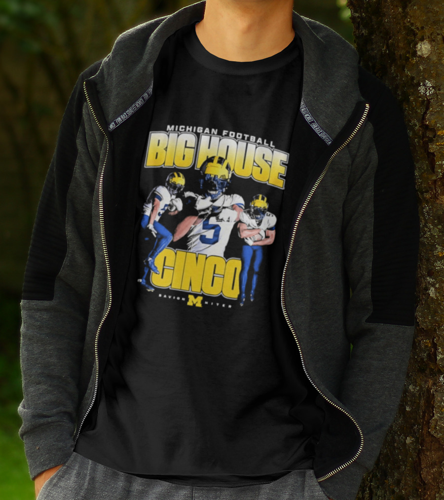Michigan Wolverines Football Big House Cinco Savion Hiter T-Shirt