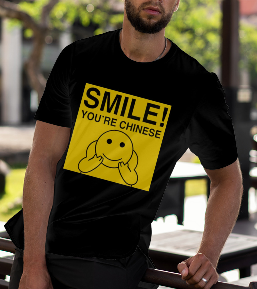 SMILE You're Chinese Sticker Emoticon Sign Yellow T-Shirt