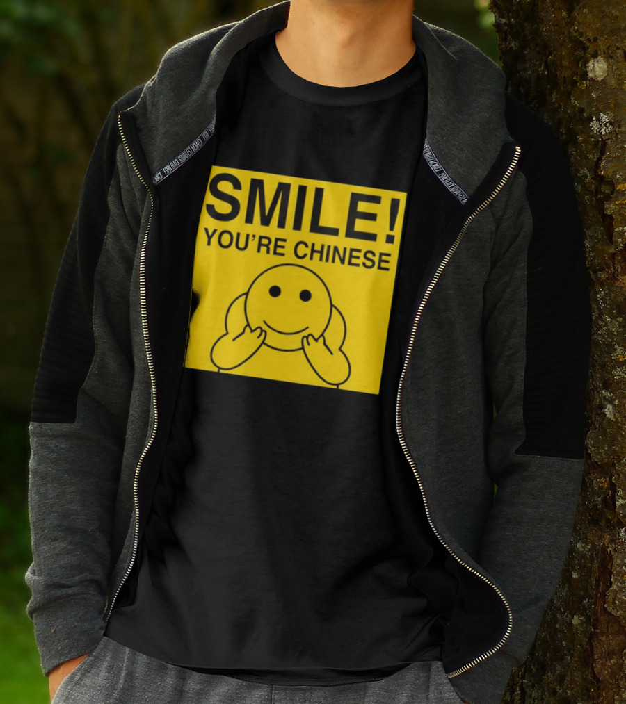 SMILE You're Chinese Sticker Emoticon Sign Yellow T-Shirt