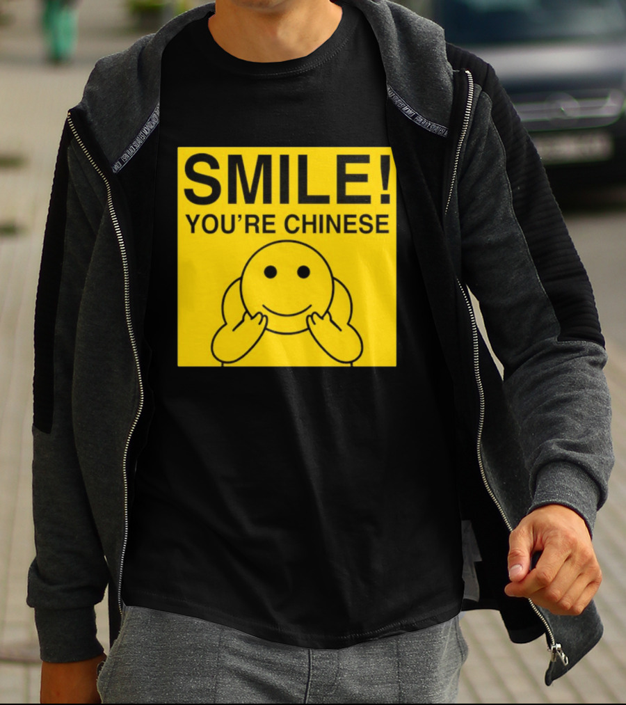 SMILE You're Chinese Sticker Emoticon Sign Yellow T-Shirt
