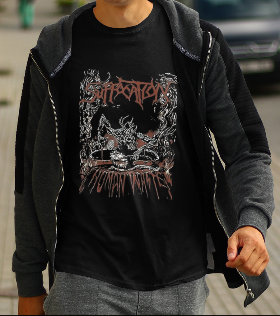 Suffocation Human Waste 1991 Metal Two Sided Vintage Album T-Shirt