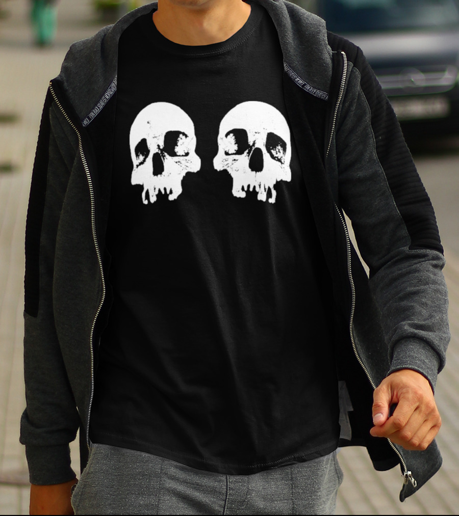 The Royals Alexandra Park Skull White Dual Skulls T-Shirt