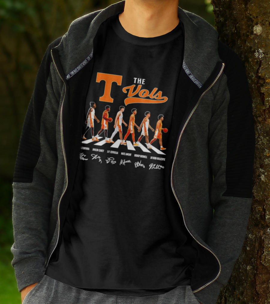 The Vols Tennessee Volunteers Basketball 2026 Abbey Road Signatures Player T-Shirt