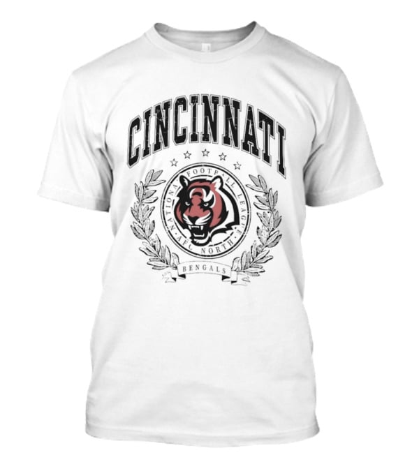 Cincinnati Tigers Football Badge Bengals NFL National Football League AFC North T-Shirt