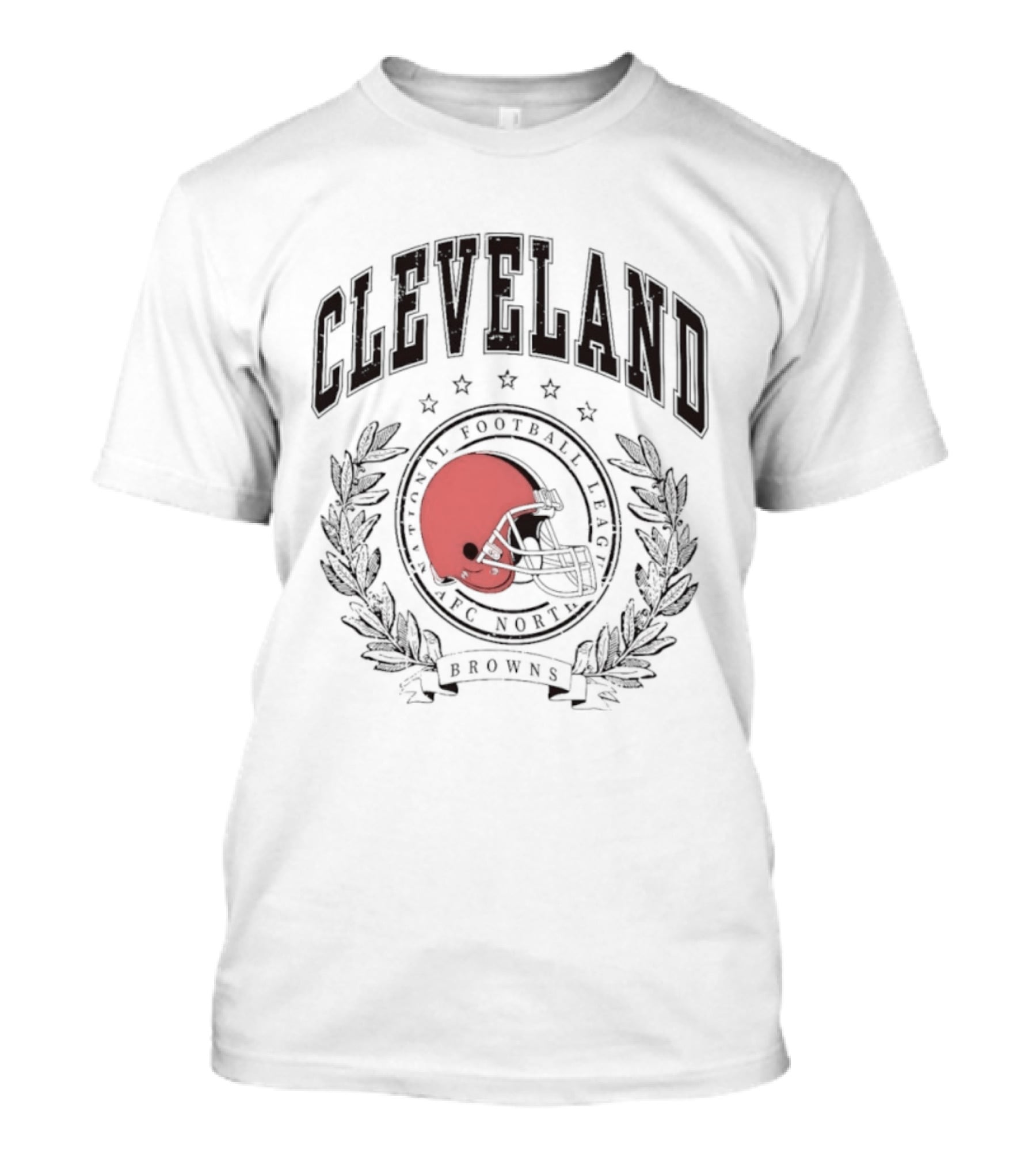 Cleveland Browns NFL AFC North Football Team Helmet Crest T-Shirt