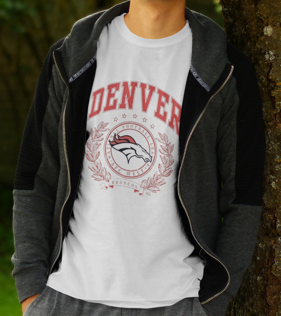 Denver Broncos AFC West National Football League Team Crest T-Shirt